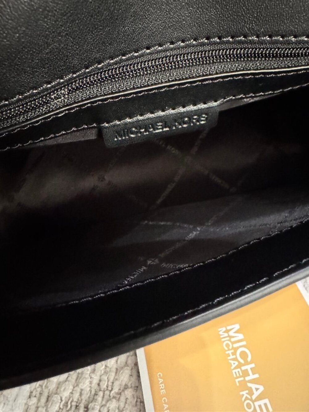 Michael Kors Large Jet Set Saffiano Leather Full Flap Black Crossbody NWOT - Picture 10 of 13